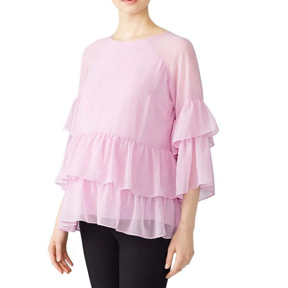 Rosie Pope Margot Maternity Blouse XL Purple